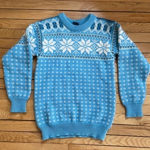 Dale Of Norway Vintage Wool Sweater Blue Size 42 Excellent Condition.
